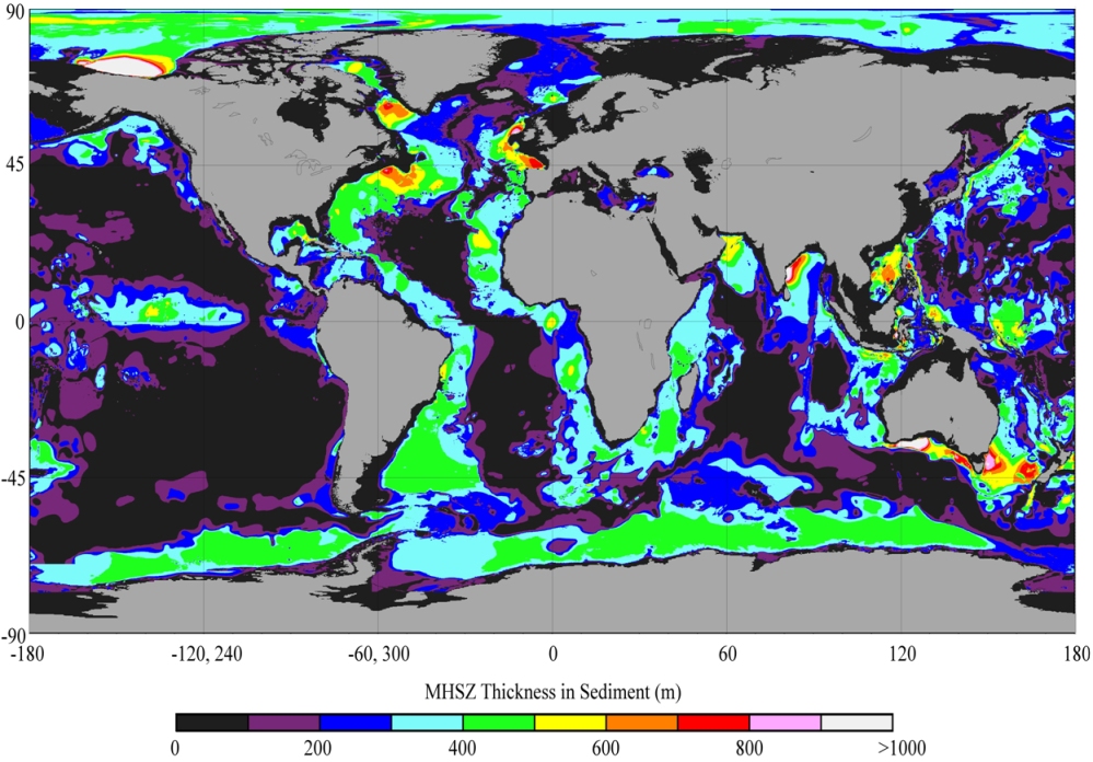 Répartition du méthane océanique